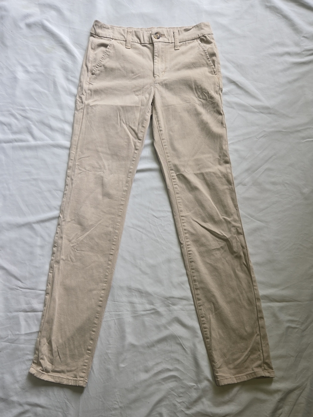 American Eagle Outfitters Women's Skinny Pants in Light Beige